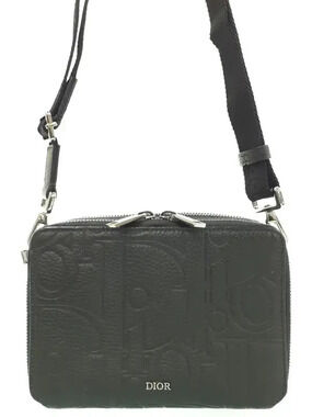 Christian Dior Gravity Leather Zip Crossbody Pouch Green